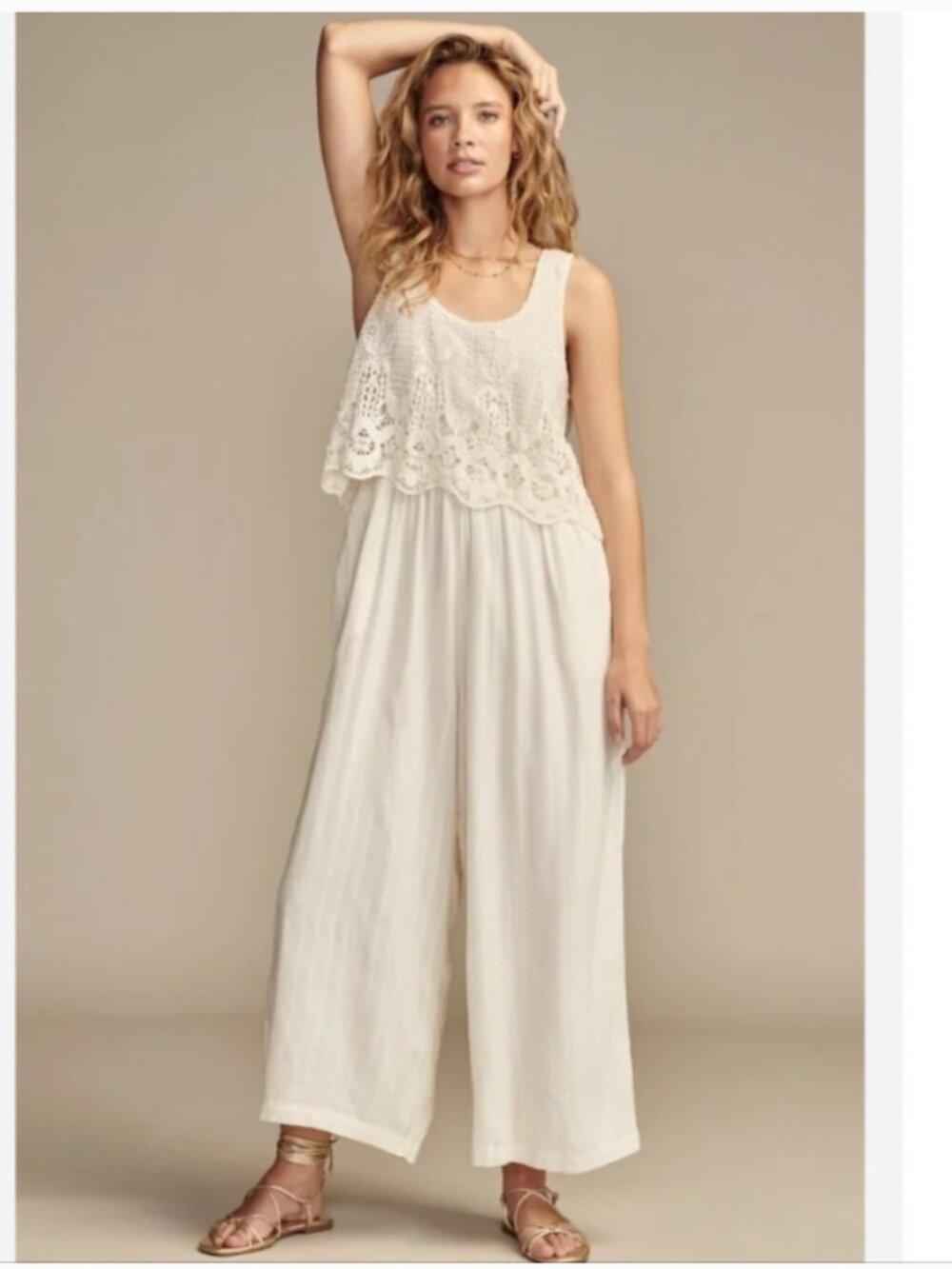Lucky Brand Lace Bodice Jumpsuit